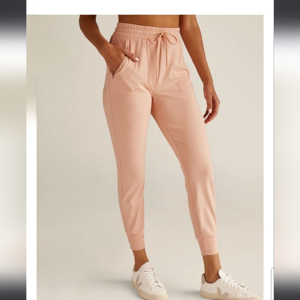 NWT Heather Rib Street Jogger - Cream Pink Heather Rib / XS